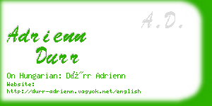 adrienn durr business card